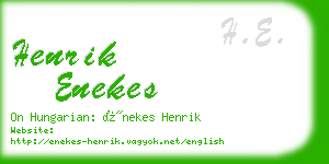 henrik enekes business card